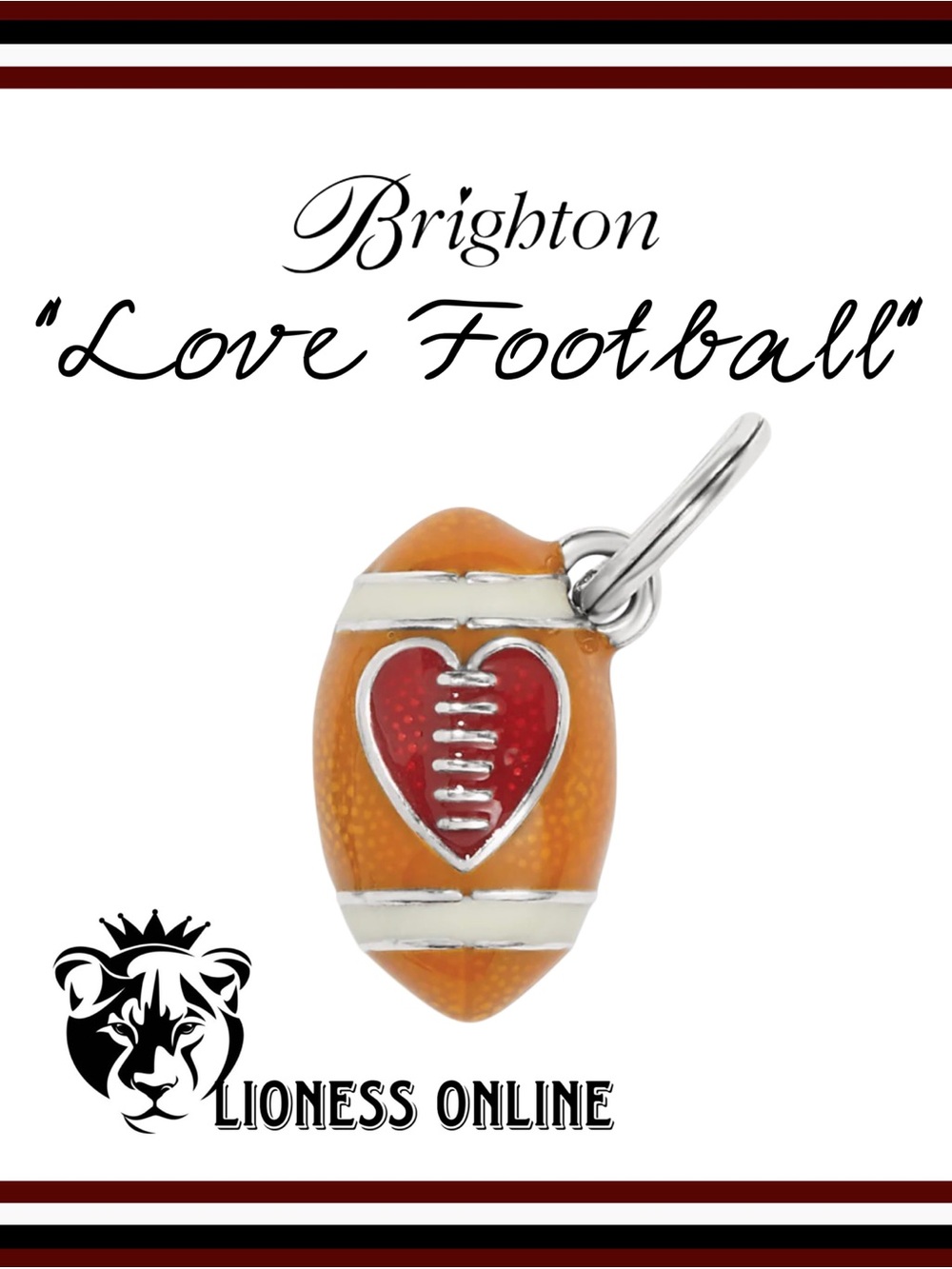 Brighton 'Love Football' Enamel Football Charm